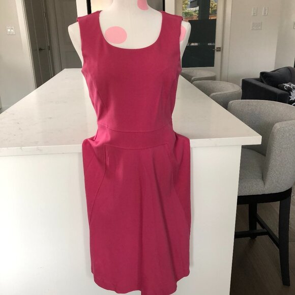 Brooks Brothers Sleeveless Scoop Neck A-Line/Full Lined Midi Dress Pink Size 8 - Picture 12 of 16